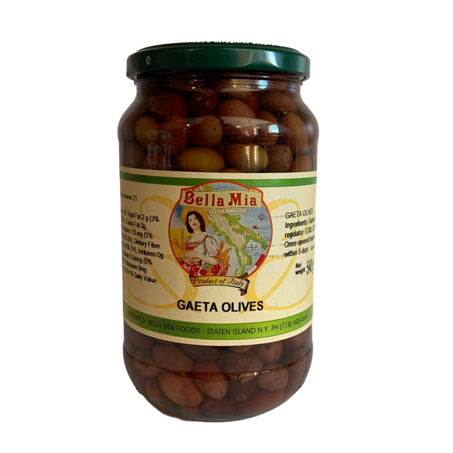 Bella Mia Gaeta Olives 540g. La Bella Marketplace