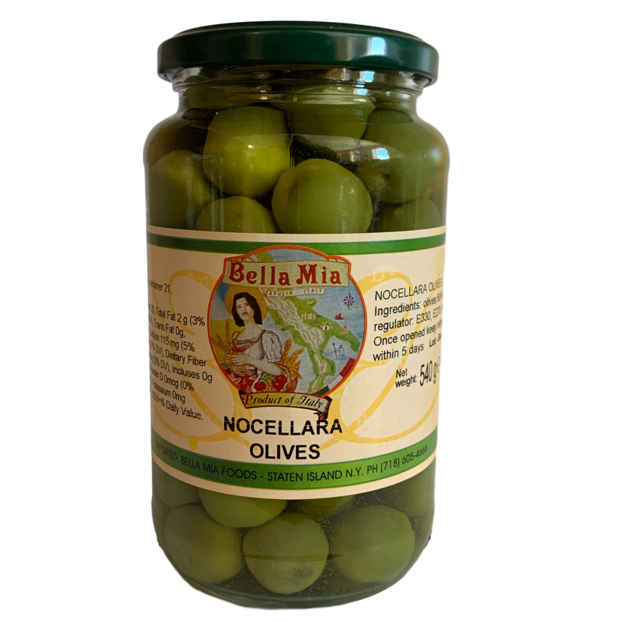 Bella Mia Nocellara Olives 540g La Bella Marketplace