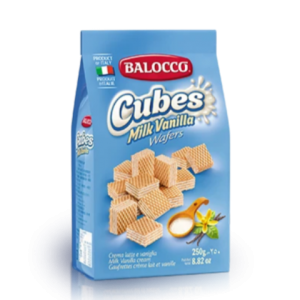 Balocco Cubes Vanilla Wafers 250g.